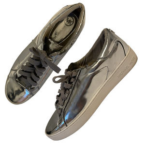 Michael Kors Metallic Silver Ruth Fashion Sneakers Size 8.5